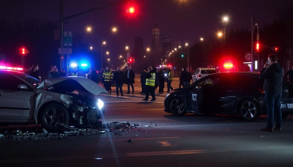 Cleveland Car Accident Scene
